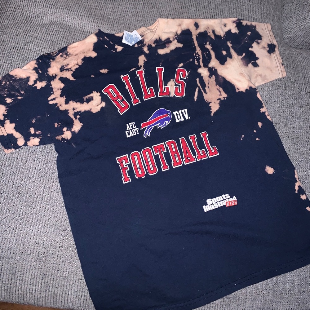 Kids Bleach dye Buffalo Bills T-shirt